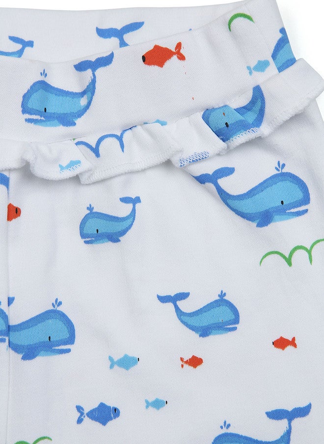 BONTOTS Infant Girls Whale of a Time Printed Organic Cotton Pyjama - Image 4